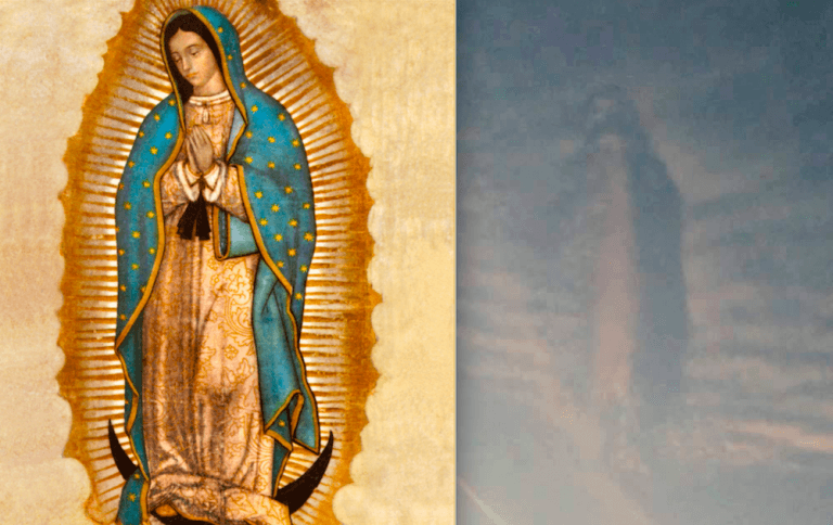 Il disegno creato dal cielo sembra la Madonna di Guadalupe